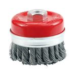 Щітка - крацовка VOREL чашкоподібна, з гайкою М14, Ø-65мм підсилені [12/36], фото  | SNABZHENIE.com.ua