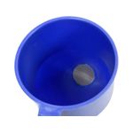 Лійка зі ситом синя VOREL : висота- 160 мм, зовн. і вн. діаметр- 130x120 мм, довжина- 144мм [70/280], фото , зображення 3 | SNABZHENIE.com.ua