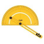 Транспортир VOREL 0-180º, с подвижным уровнем 250 мм, винты., фото , изображение 3 | SNABZHENIE.com.ua