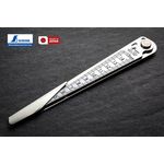 Конусная линейка для измерений зазоров, щуп SHINWA (Япония) 1-15 мм нержавеющая сталь с протектором и зажимом, фото , изображение 3 | SNABZHENIE.com.ua