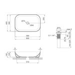 Комплект Qtap Robin: Раковина накладная прямоугольная 610x400x145 мм Matt Black + Донный клапан PU03, фото , изображение 2 | SNABZHENIE.com.ua