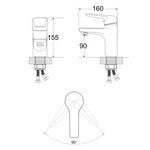 Смеситель для раковины Lidz Tani 0011F1 (k40) LDTAN001F1CRM44959 CRM, фото , изображение 2 | SNABZHENIE.com.ua