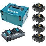 Makita Набір акумуляторів MKP3PT184, LXT BL1850Bx4, DC18RD, Makpac (MKP3PT184), фото  | SNABZHENIE.com.ua