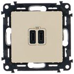 Legrand Розетка Valena LIFE USB-С + USB-С, 3А 5В, слонова кістка, фото , изображение 3 | SNABZHENIE.com.ua