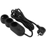 2E Подовжувач мережевий Plus 3хТип F, 3х1мм кв, 10A, 3м, чорний, фото  | SNABZHENIE.com.ua