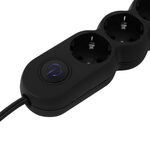 2E Подовжувач мережевий Plus 3хТип F, 3х1мм кв, 10A, 3м, чорний, фото , изображение 6 | SNABZHENIE.com.ua