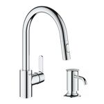 Набор Grohe QuickFix Get UA31484QF7: смеситель для кухни Get 31484001 с дозатором Authentic 40537000, фото  | SNABZHENIE.com.ua