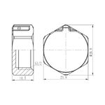 Заглушка SD Forte 1/2" НР хром  SF353H15, фото , изображение 2 | SNABZHENIE.com.ua