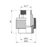 Муфта PPR Rozma 32х1 РН, фото , изображение 2 | SNABZHENIE.com.ua
