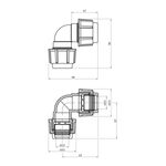 Колено ПЭ SPT 25х25 мм, фото , изображение 2 | SNABZHENIE.com.ua