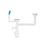 Сифон двойной ANIplast 3 1/2''х40 мм с отводом для стиралки A7700EU, фото  | SNABZHENIE.com.ua