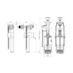 Наливной клапан ANIplast для бачка унитаза с боковой подводкой 1/2, фото , изображение 2 | SNABZHENIE.com.ua