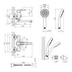 Смеситель для ванны Kroner KRM Kante C060, фото , изображение 2 | SNABZHENIE.com.ua Смеситель для ванны Kroner KRM Kante C060, фото , изображение 2 | SNABZHENIE.com.ua