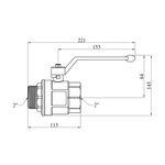 Кран шаровой STA LB 2 ВН PN40 с зеленой ручкой, никелированный, фото , изображение 2 | SNABZHENIE.com.ua