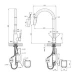 Смеситель кухонный с выдвижным изливом Kroner KRP Edelstahl сенсорный, фото , изображение 2 | SNABZHENIE.com.ua