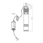 Насос глубинный центробежный 4SKM 100 Hmax 61 м Qmax 45 л/мин P 750 Вт с пультом, фото , изображение 2 | SNABZHENIE.com.ua