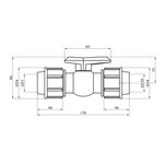 Кран ПЭ SantehPlast 25 мм, фото , изображение 2 | SNABZHENIE.com.ua