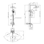 Набор 2 в 1 душевая система Kroner Essen-C063 + смеситель Essen-C010, фото , изображение 3 | SNABZHENIE.com.ua