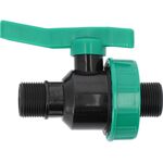 Кран кульовий до водяних пластикових труб  Ø= 3/4" Х 3/4" M/M-різьб FLO з поліпроп, для тиску 16Bar, фото  | SNABZHENIE.com.ua
