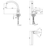 Смеситель для кухни Lidz CRM 14 34 008F-3, фото , изображение 2 | SNABZHENIE.com.ua