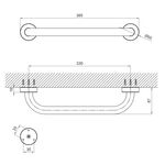 Поручень для ванны Lidz 35 см (модель CRM), фото , изображение 2 | SNABZHENIE.com.ua