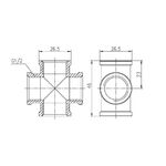 Крестовина SD Forte 1/2" ВВ SF35415, фото , зображення 2 | SNABZHENIE.com.ua