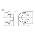 Ниппель редукционный SD Forte 1" 1/4х3/4" SF3593220, фото , изображение 2 | SNABZHENIE.com.ua