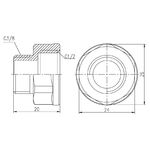 Переход SD Forte 1/2"х3/8" ВН SF360159, фото , изображение 2 | SNABZHENIE.com.ua