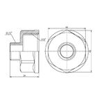 Переход SD Forte 1" 1/4х1/2" ВН SF3603215, фото , зображення 2 | SNABZHENIE.com.ua