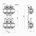 Колектор Icma 1,3 виходи з витратомірами №K013, фото , зображення 2 | SNABZHENIE.com.ua