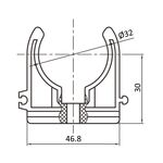 Крепеж PPR Blue Ocean 32, фото , зображення 2 | SNABZHENIE.com.ua