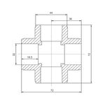 Крестовина PPR Blue Ocean 32, фото , изображение 2 | SNABZHENIE.com.ua