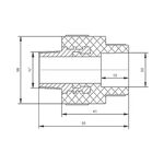 Муфта PPR Blue Ocean 20х1/2" НР, фото , зображення 2 | SNABZHENIE.com.ua