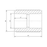 Муфта PPR Blue Ocean 40, фото , зображення 2 | SNABZHENIE.com.ua