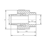 Муфта PPR Blue Ocean 32х1" НР, фото , зображення 2 | SNABZHENIE.com.ua