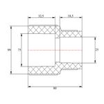 Муфта PPR Blue Ocean 75х25 редукционная, фото , зображення 2 | SNABZHENIE.com.ua