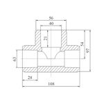 Тройник PPR Blue Ocean 63х40х63 редукционный, фото , зображення 2 | SNABZHENIE.com.ua