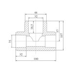 Тройник PPR Blue Ocean 75х32х75 редукционный, фото , зображення 2 | SNABZHENIE.com.ua