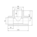 Тройник PPR Blue Ocean 75х63х75 редукционный, фото , изображение 2 | SNABZHENIE.com.ua