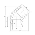 Уголок PPR Blue Ocean 40, 45°, фото , зображення 2 | SNABZHENIE.com.ua