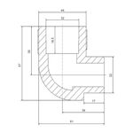 Уголок PPR Blue Ocean 32, 90° ВН, фото , зображення 2 | SNABZHENIE.com.ua