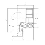 Уголок настенный PPR Blue Ocean 20х1/2", 90° ВР, фото , зображення 2 | SNABZHENIE.com.ua