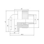 Уголок PPR Blue Ocean настенный с креплением 20х1/2", 90° НР, фото , изображение 2 | SNABZHENIE.com.ua