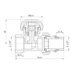 Кран радиаторный SD Forte Powerful 1/2" с антипротечкой прямой SF231W15, фото , изображение 2 | SNABZHENIE.com.ua