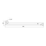 Излив для ванни Lidz (CRM) 54 02 350 00 350 мм, фото , зображення 2 | SNABZHENIE.com.ua