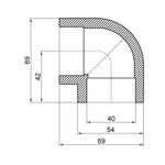 Уголок PPR Thermo Alliance 40, 90°, фото , изображение 2 | SNABZHENIE.com.ua