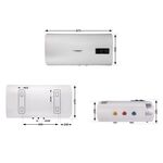 Водонагрівач електричний Thermo Alliance 50 л плоский горизонтальний, мокрий ТЕН 2 кВт (0,8+1,2) DT50H20G(PD), фото , зображення 2 | SNABZHENIE.com.ua