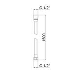 Шланг для душа Lidz (NKS) 50 30 150 00, фото , зображення 2 | SNABZHENIE.com.ua