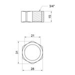 Гайка эксцентрика Lidz CRM 46 01 020 00, фото , изображение 2 | SNABZHENIE.com.ua