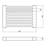 Чугунная решетка колосниковая 200х300, фото , изображение 2 | SNABZHENIE.com.ua